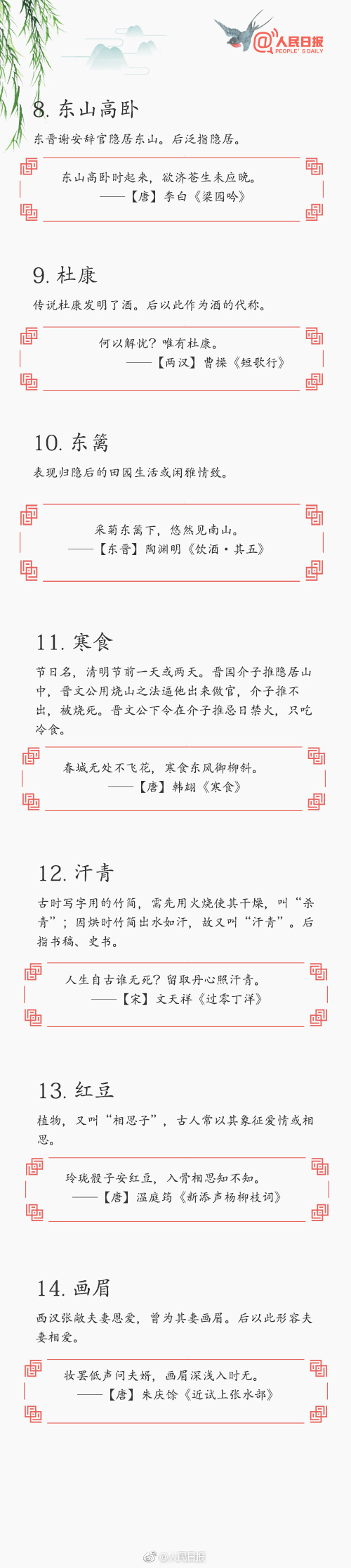 常識(shí)積累：70個(gè)詩(shī)詞中的文化典故